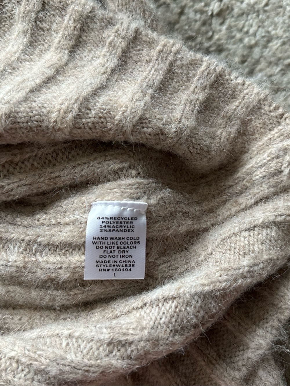 Women’s By Together Tan V-Neck Cozy Sweater - Picture 6 of 7